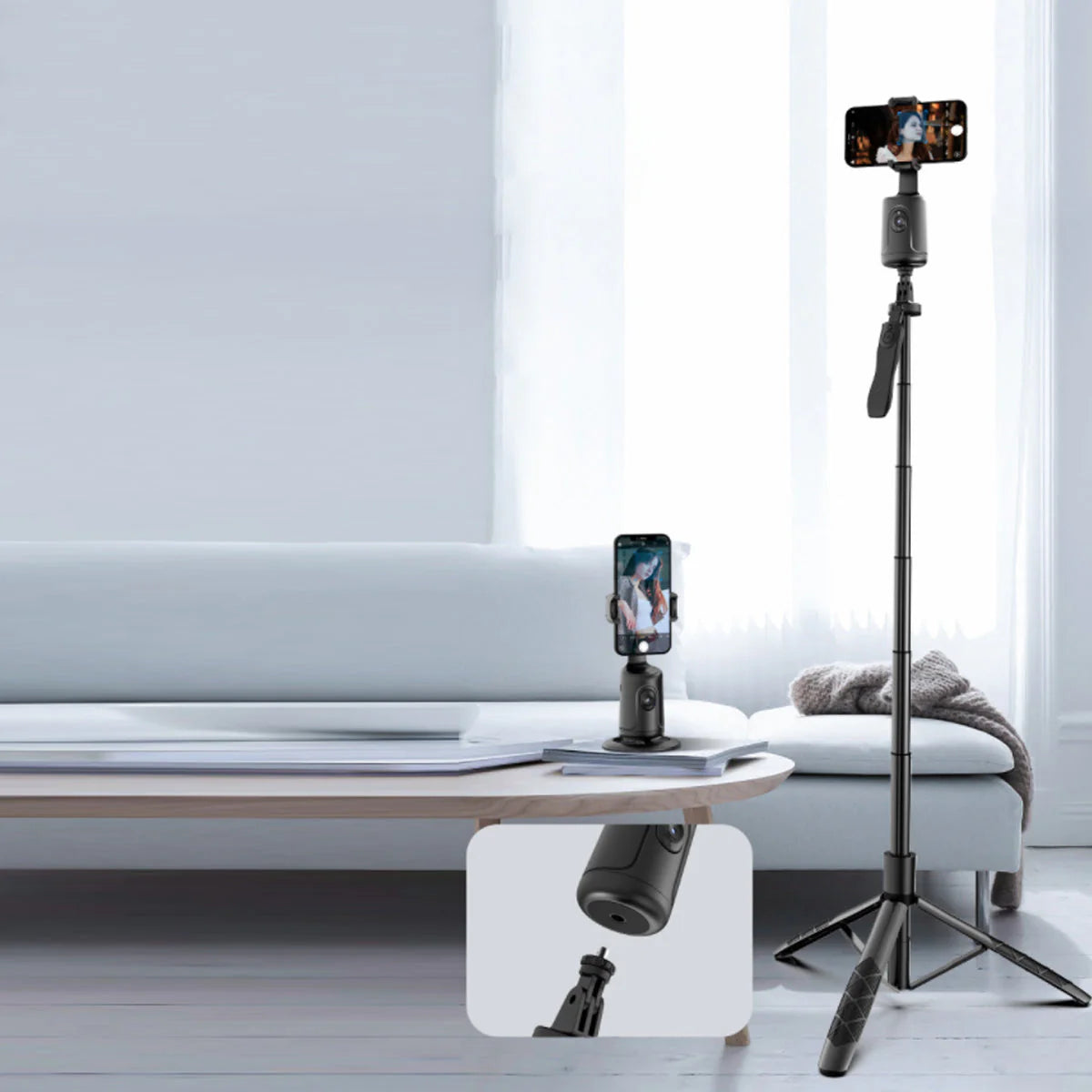 Automatic Hands-Free Selfie Videographer with Motion Tracking - No App Required